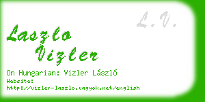 laszlo vizler business card